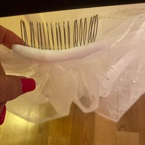 Bridal New White Bridal Veil with Comb